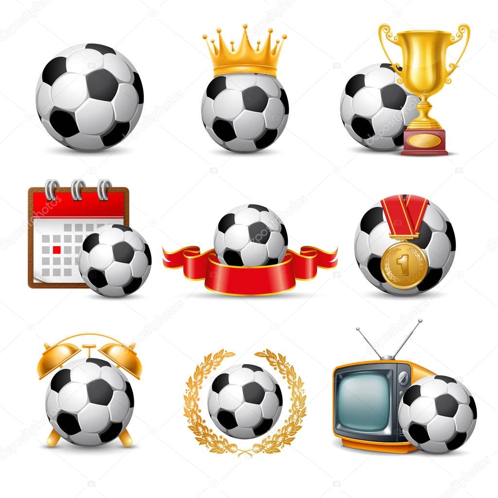 Soccer Ball icon set