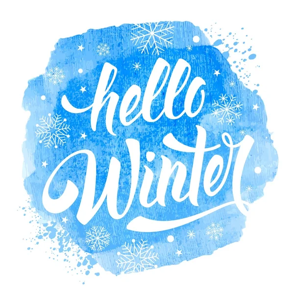 Hello Winter phrase — Stock Vector