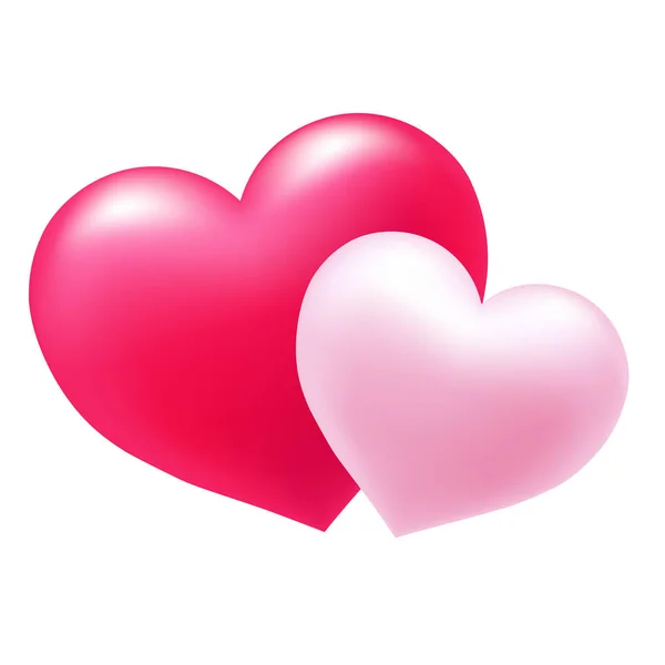 Két szív Valentin-nap — Stock Vector