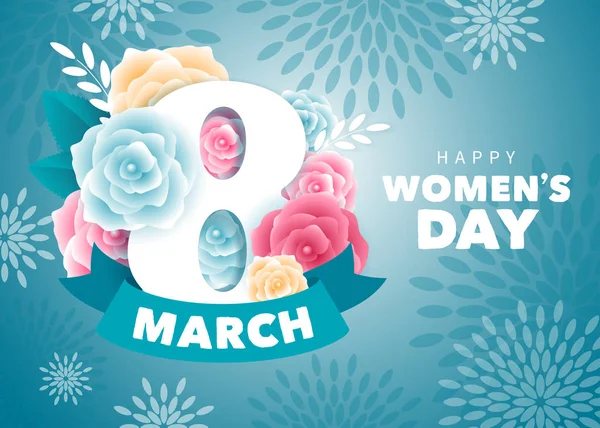 Womens Day groet ontwerp — Stockvector