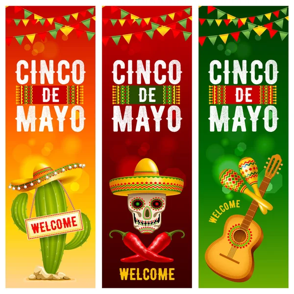 Cinco de Mayo banners set — Stockový vektor