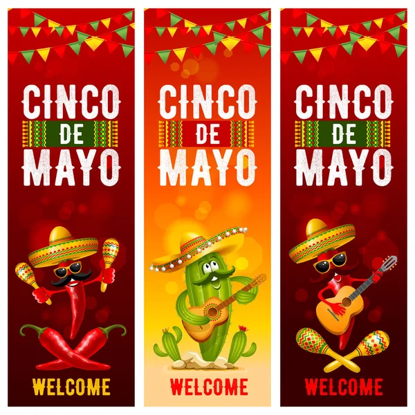 Cinco de Mayo banners set — Stock Vector