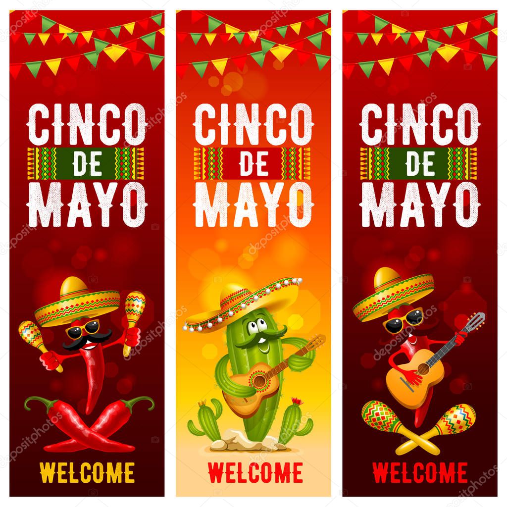Cinco de Mayo banners set