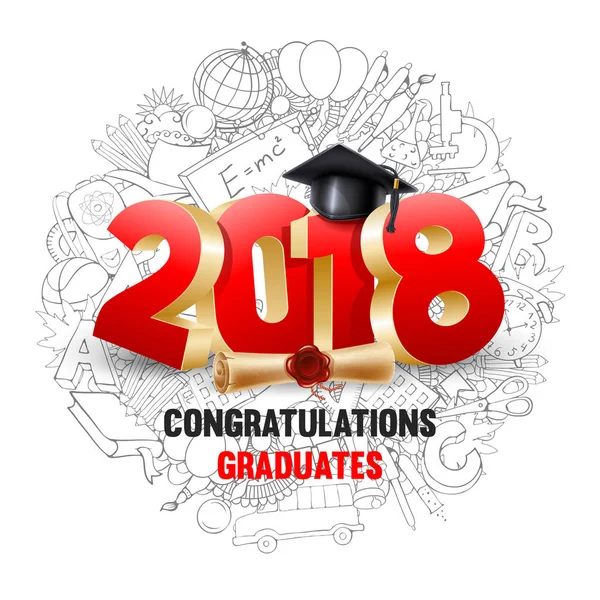 Congratulations Graduates — Stock Vector