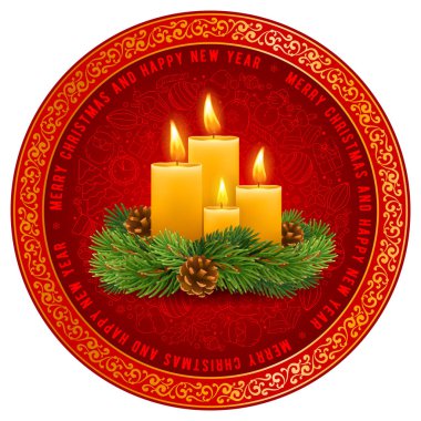 Dört Noel Kutlaması Kutlama Tasarımı Kutlaması