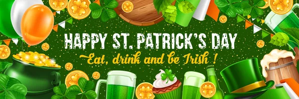 Banner do dia de São Patricks — Vetor de Stock