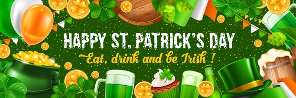 Santo Patricks Day Banner — Vettoriale Stock