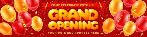 Aankondiging van Grand opening — Stockvector