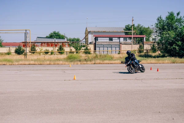 Plateforme Pour Apprendre Conduire Une Moto Cours Moto École Cours — Photo