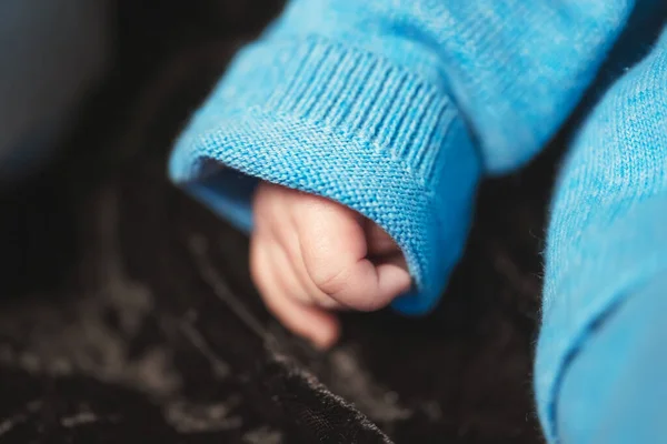 Hand Newborn Baby New Man Small Hand — Stock Photo, Image