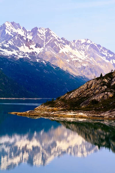 Beau paysage dans la baie des Glaciers en Alaska Photos De Stock Libres De Droits