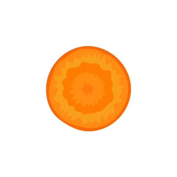Εικόνα διανύσματος φέτας καρότου σε λευκό φόντο — Διανυσματικό Αρχείο