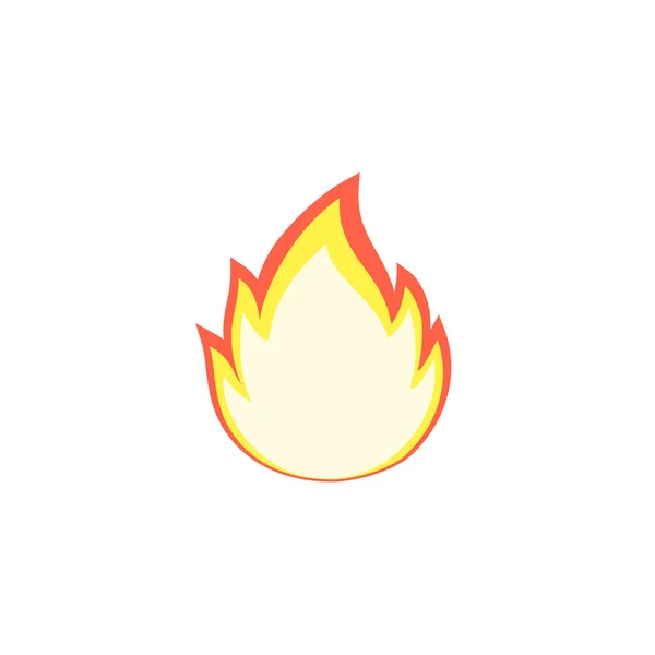 Tűz láng egyszerű ikon lapos stílusban — Stock Vector