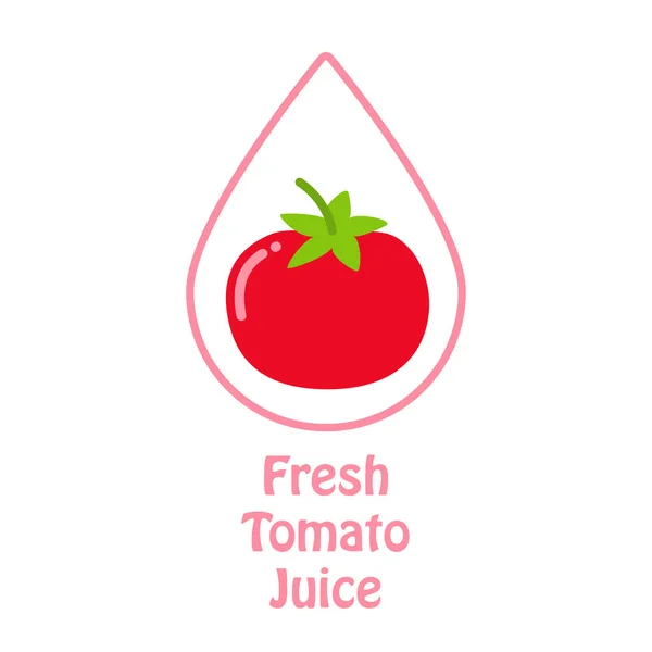 Suco de tomate logotipo design modelo vetor ilustração —  Vetores de Stock