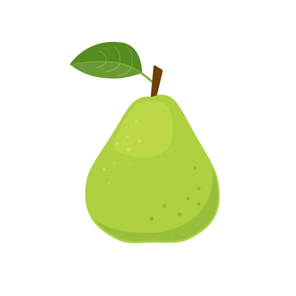 Green pear icon flat design vector illustration — Stock Vector