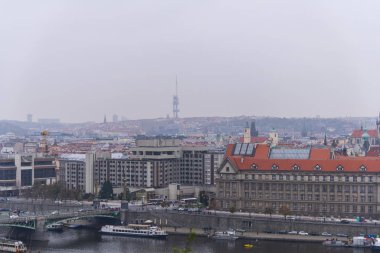 Prag, Çek Cumhuriyeti, Prag çatı üstleri görünümünü başkenti şehir manzaralı