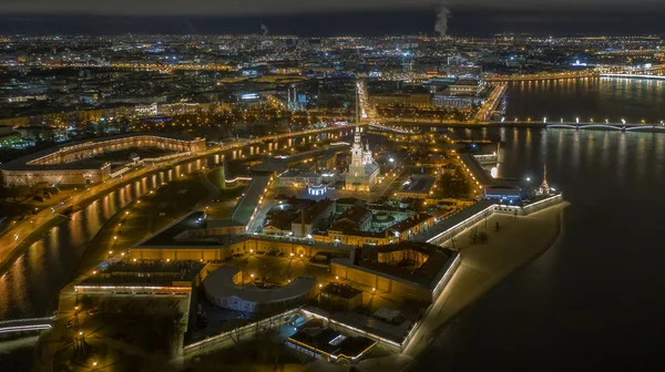 Вид с воздуха на Петропавловскую крепость, Санкт-Петербург — стоковое фото