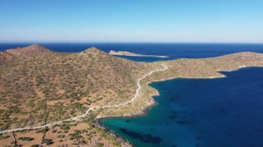 cüzamlılar, Girit, Yunanistan - spinalonga Adası Panoraması