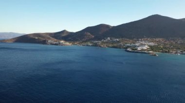 Yunanistan, Girit Adası, Elouda 'nın hava manzarası
