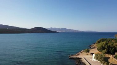 Agios Panteleimonas, Istro, Girit, Yunanistan 'ın hava manzarası.