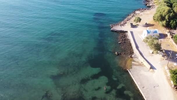 Agios Panteleimonas, Istro,クレタ島,ギリシャの航空写真. — ストック動画