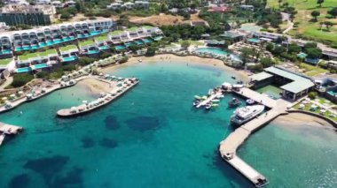Elounda, Girit, Yunanistan 'ın hava manzarası