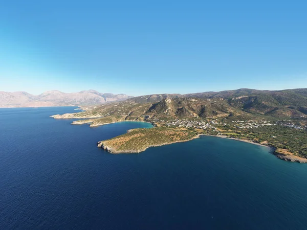 Vista panorámica aérea de la isla de Kalydon, Creta, Grecia — Foto de Stock