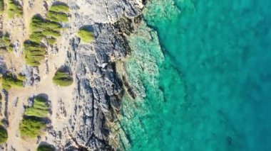 Kalydon Adası, Girit, Yunanistan 'ın hava manzarası