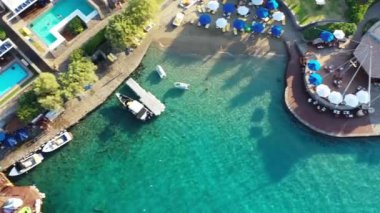 Elounda, Girit, Yunanistan 'ın hava manzarası