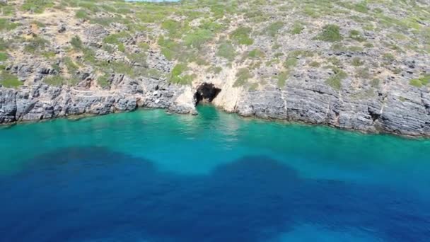 Vue aérienne de l'île de Kalydon, Crète, Grèce