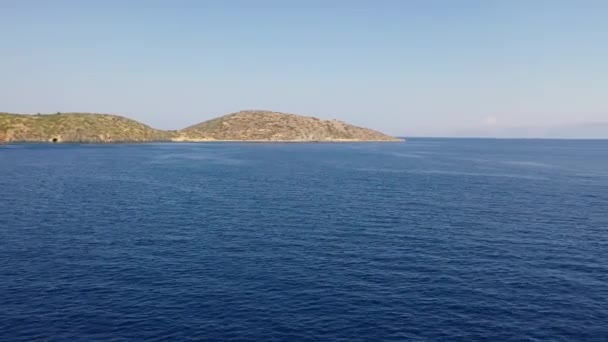Vue aérienne des bateaux dans la mer Méditerranée, Crète, Grèce 