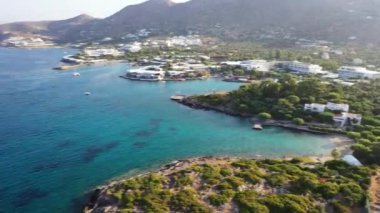 Elounda, Girit, Yunanistan 'ın hava manzarası