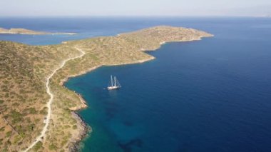 Kalydon Adası, Girit, Yunanistan 'ın hava manzarası