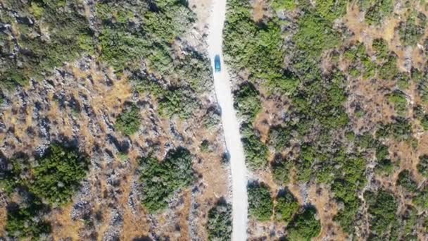 Luchtfoto van Kalydon Island, Kreta, Griekenland — Stockvideo