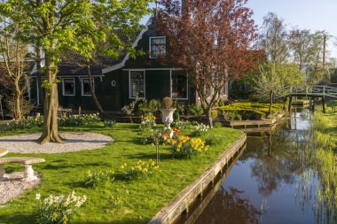 Hollanda Hollanda 'daki Hollanda' daki eski Hollanda köyündeki eski Hollandalı evleri..