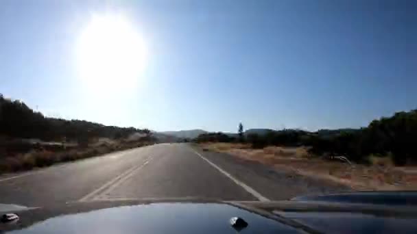 Deformación temporal de la conducción en Creta time lapse, Grecia — Vídeo de stock