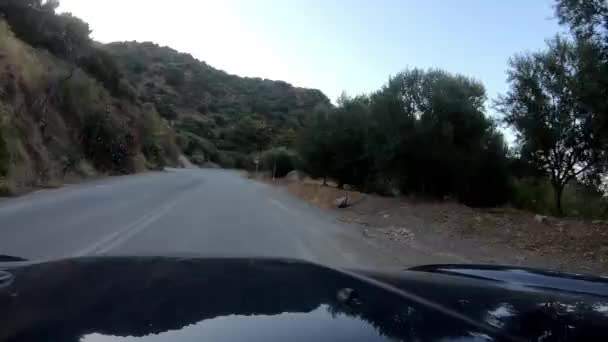 Deformación temporal de la conducción en Creta time lapse, Grecia — Vídeos de Stock