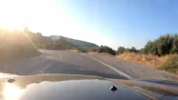 クレタ島での運転の時間ワープ時間経過,ギリシャ — ストック動画