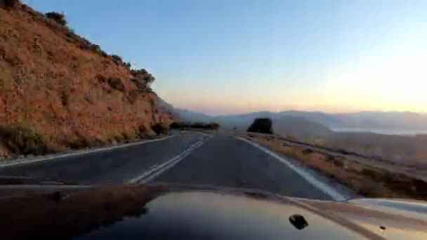 Time warp van het rijden in Kreta time lapse, Griekenland — Stockvideo