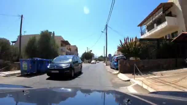 Deformación temporal de la conducción en Creta time lapse, Grecia — Vídeo de stock