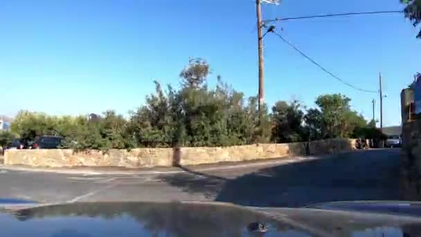 Time warp van het rijden in Kreta time lapse, Griekenland — Stockvideo