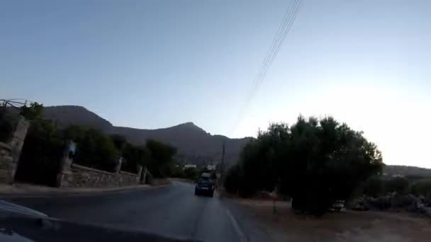 Time warp van het rijden in Kreta time lapse, Griekenland — Stockvideo