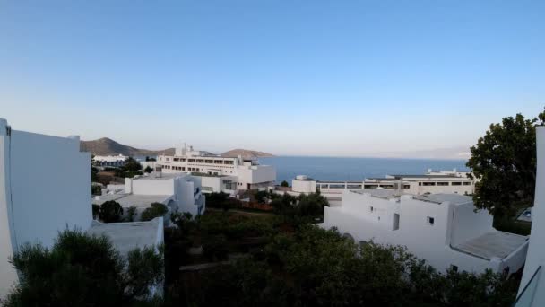 Resort à beira-mar em Elounda timelapse, Creta, Grécia — Vídeo de Stock