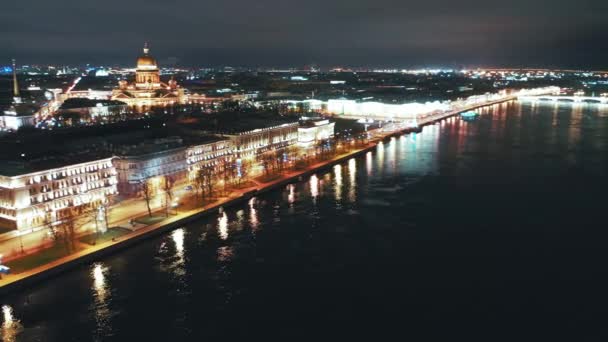 Hava manzaralı Amirallik Binası, St Petersburg, Rusya — Stok video