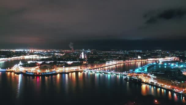 宮殿橋の空中ビュー,サンクトペテルブルク,ロシア — ストック動画