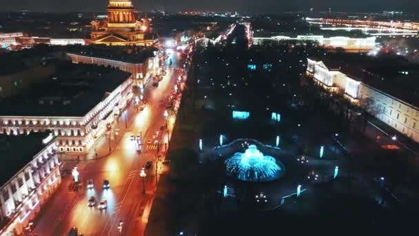 Aerial view to Admiralty Building, Szentpétervár, Oroszország — Stock videók