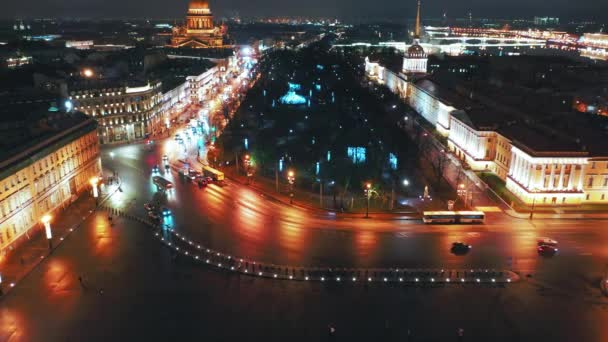 Hava manzaralı Amirallik Binası, St Petersburg, Rusya — Stok video