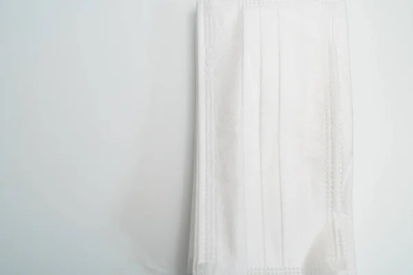 Maschera Medica Protettiva Sfondo Bianco — Foto Stock