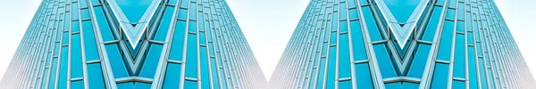 Панорамный Вид Высотные Небоскребы Голубого Стекла Tiffany Бизнес Концепция Успешной — стоковое фото