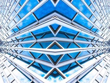 Modern Tayvan şehrinde alçak açılı gökdelenler